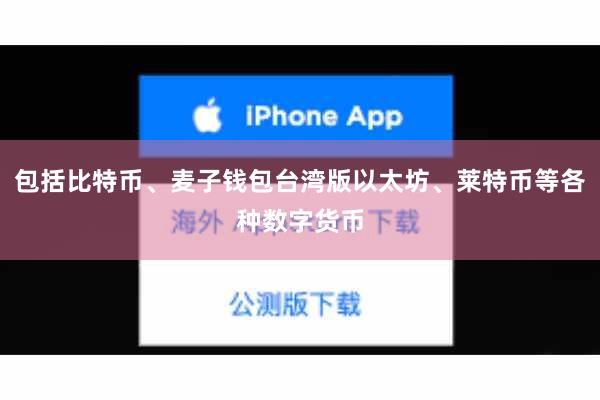 包括比特币、麦子钱包台湾版以太坊、莱特币等各种数字货币